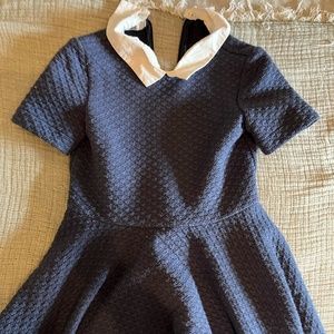 Petit blue dress with collar